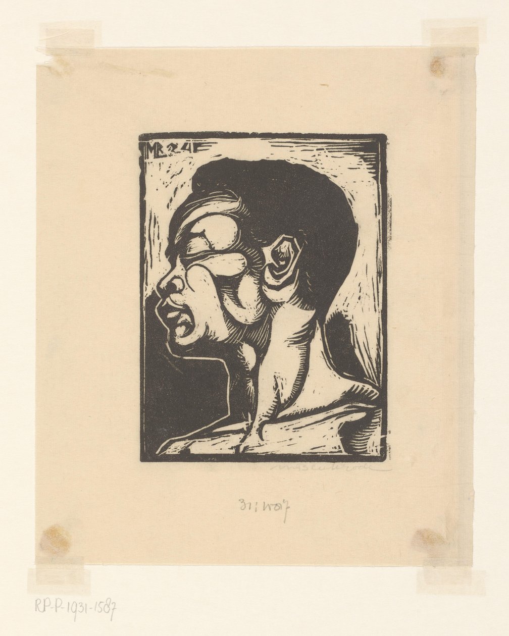 Siyah adam by Meijer Bleekrode (signed by artist)