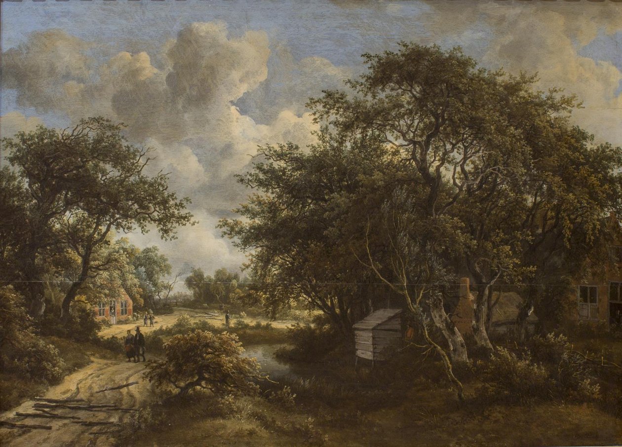 Ağaçlar Arasında Bir Köy by Meindert Hobbema