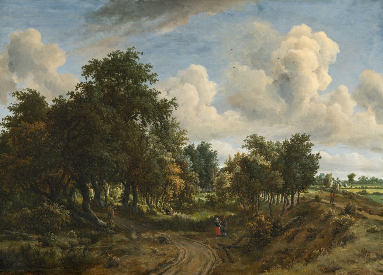 Ormanlık Bir Manzara, 1663. by Meindert Hobbema