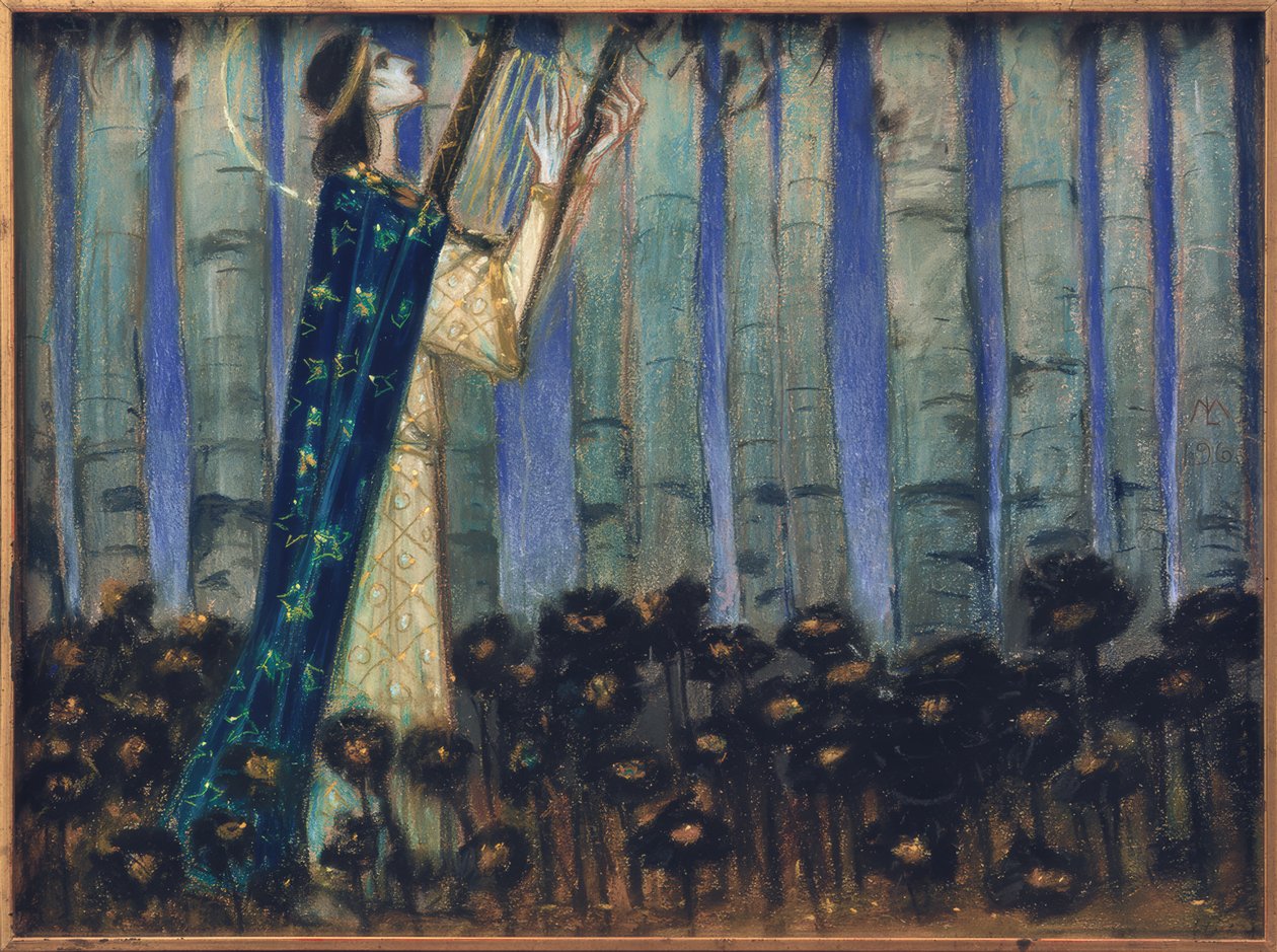 Orpheus (ön çalışma) by Melchior Lechter