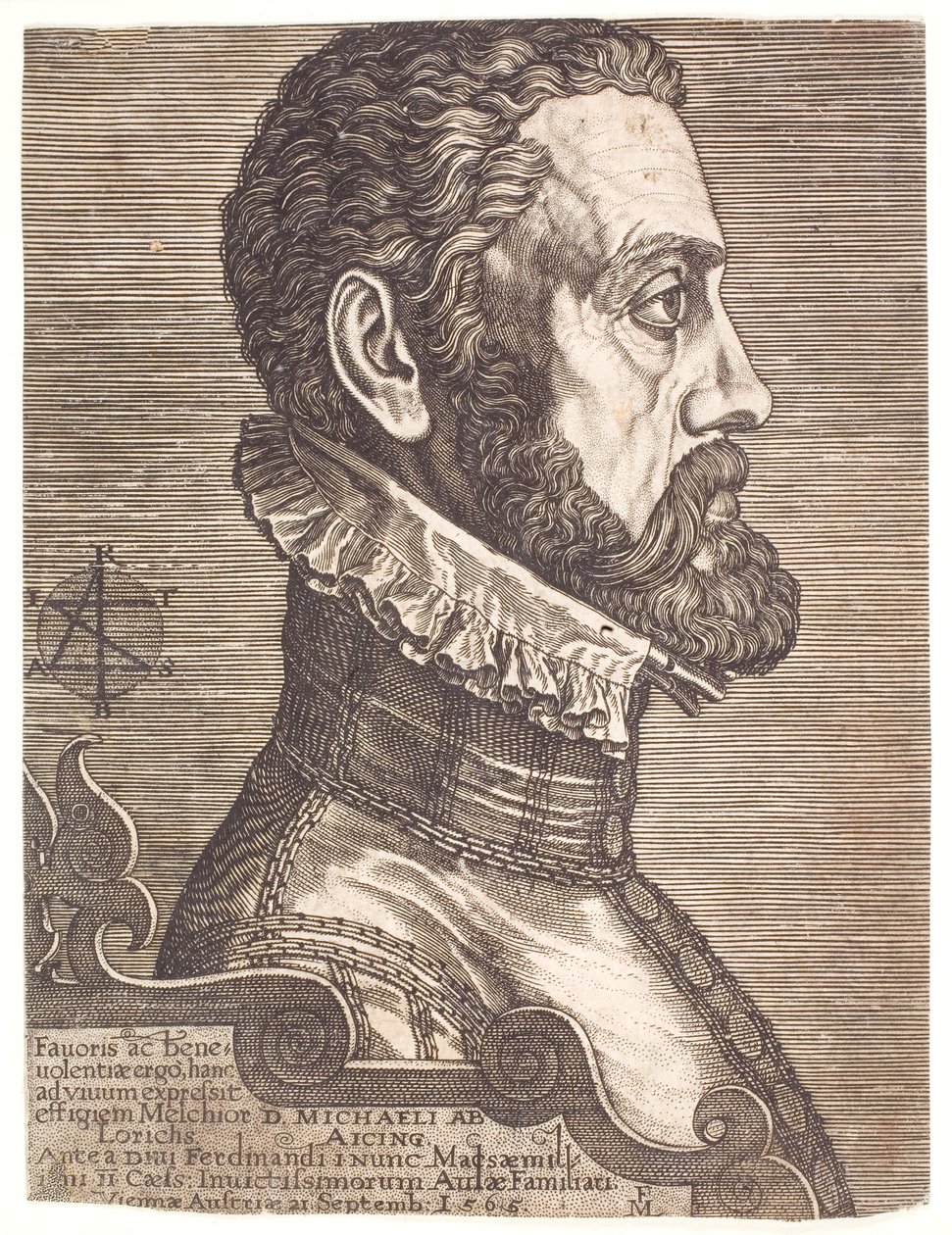 Coğrafyacı Friherre Michael von Aitzing by Melchior Lorck