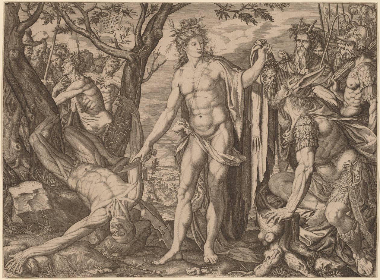 Apollon ve Marsyas by Melchior Meier