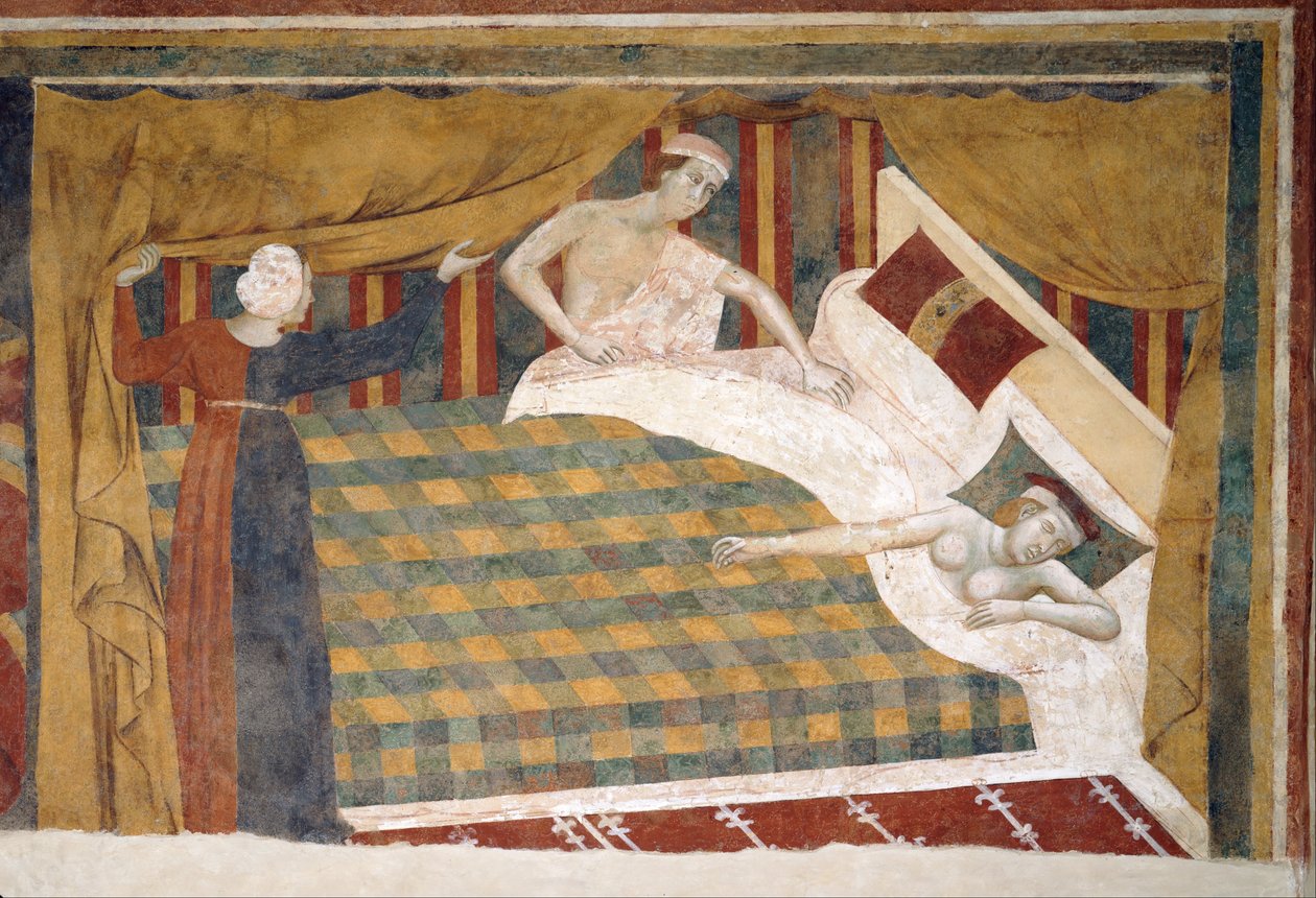 Saygısız aşk sahneleri- Eşler yatağa çekildi by Memmo di Filippuccio
