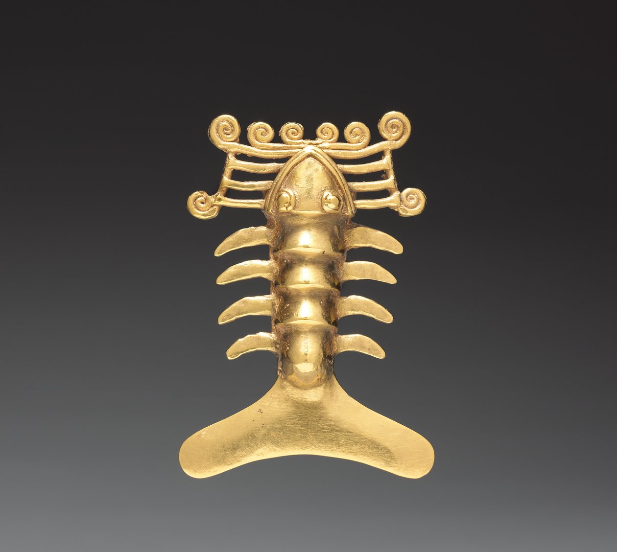 Istakoz Kolye, c. 1000-1500 (dökme altın) by Mesoamerican Mesoamerican