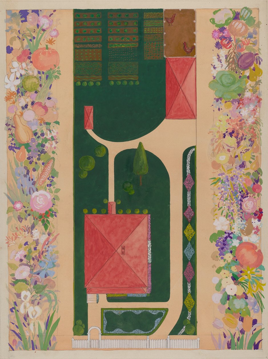 Samuel Harrison Evi ve Bahçesi, c. 1936. by Meyer Goldbaum