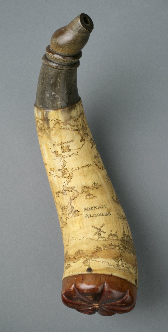 Toz Boynuz, 1785 (boynuz ve tahta) by Michael Almonds