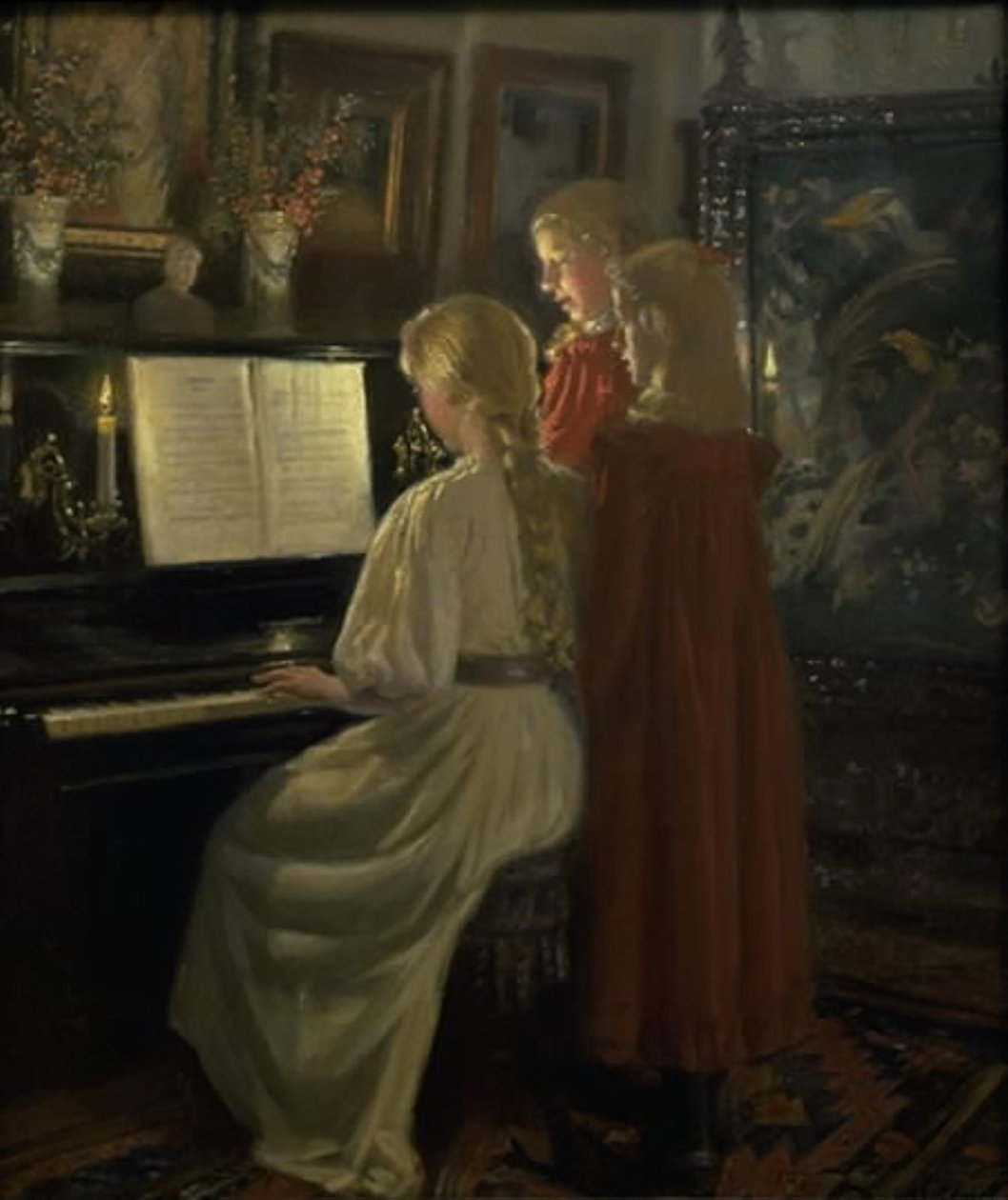şarkı söyleyen çocuklar by Michael Ancher