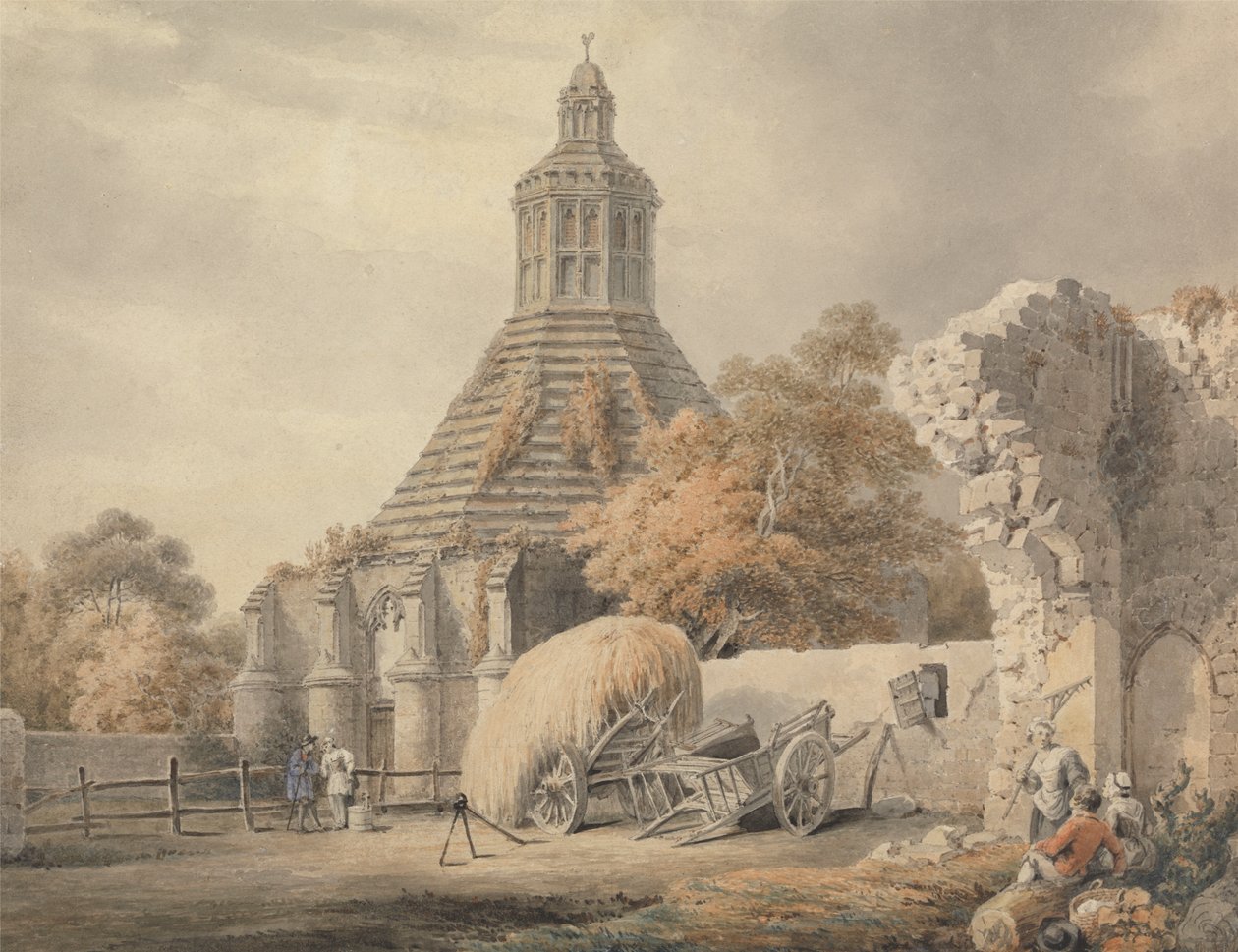 Abbot'ın Mutfağı, Glastonbury by Michael Angelo Rooker