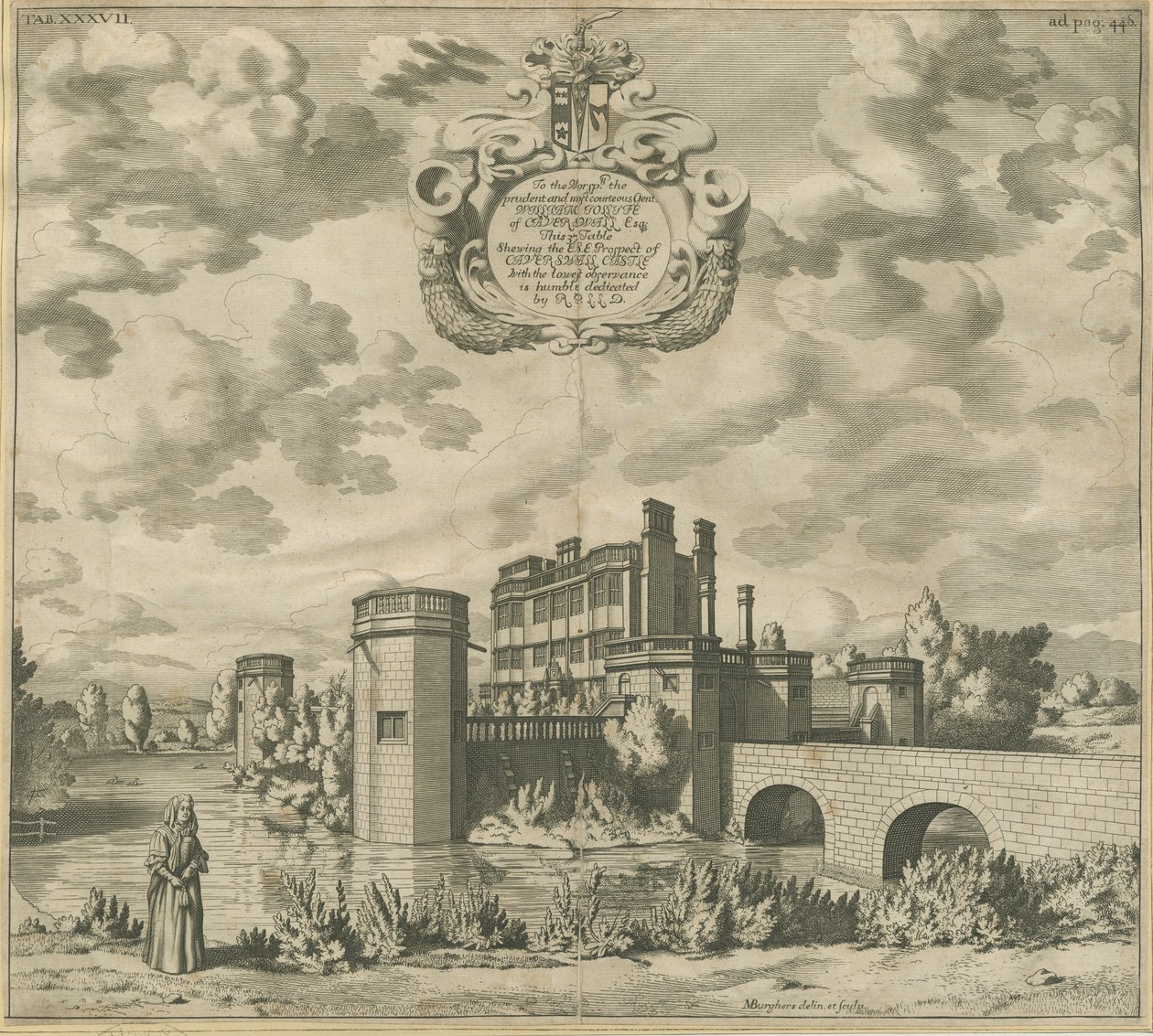 Caverswall Kalesi: bakır levha gravür, nd [1653-1686] (baskı) by Michael Burghers