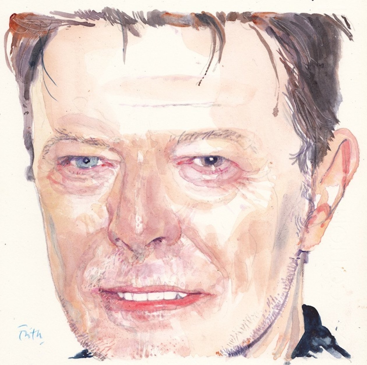 David Bowie (suluboya) by Michael Frith
