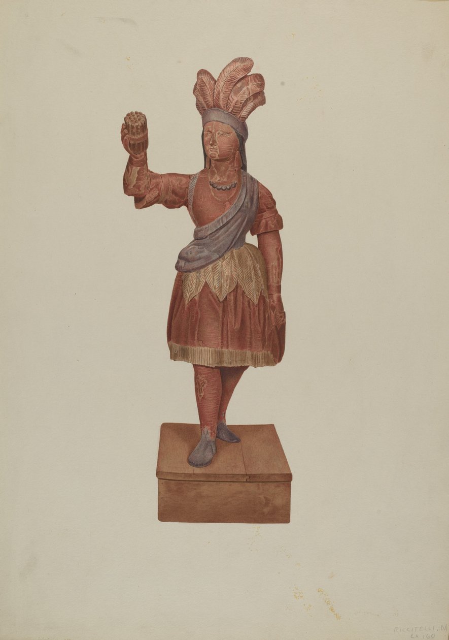 Puro Mağazası Indian, c. 1939. by Michael Riccitelli
