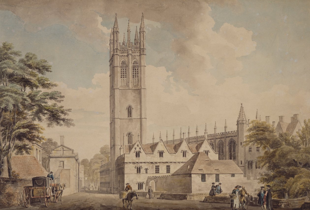 Magdalen Köprüsü ve Kulesi, Oxford, 1768-1772 by Michael Rooker