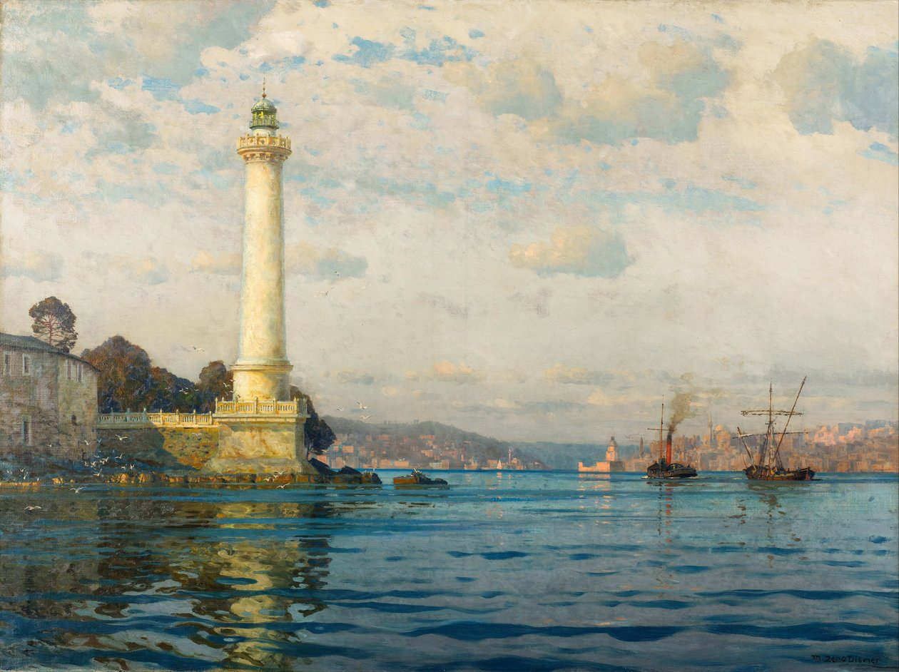 Ahirkapı Feneri Feneri, 20. yüzyılın başı. by Michael Zeno Diemer
