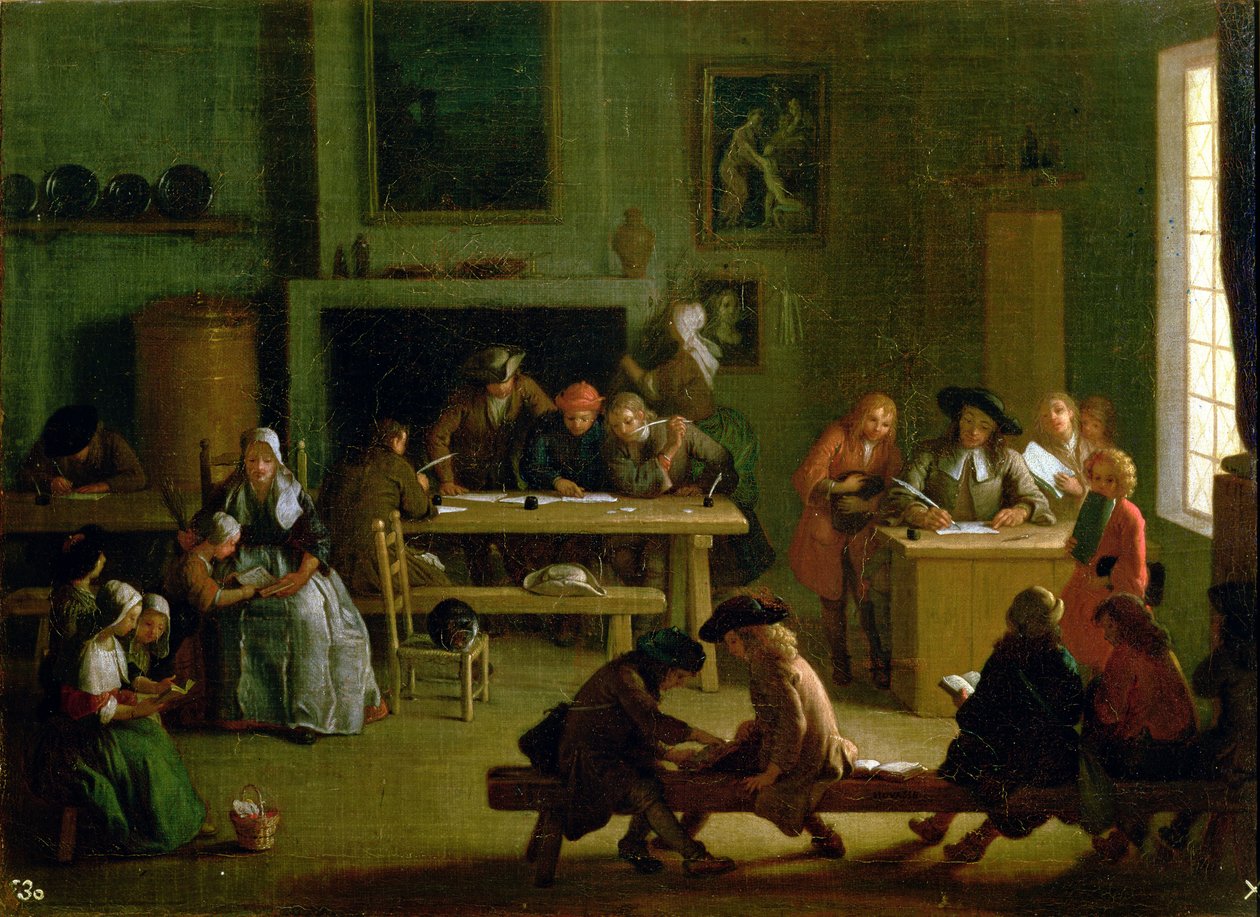 Bir Okul Odasının İçi by Michel Ange Houasse