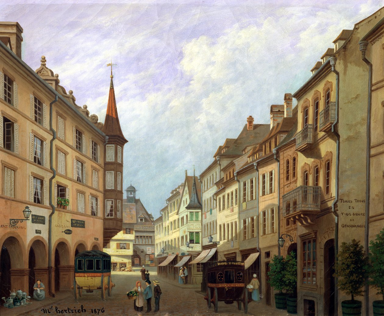 Çarşılar, Grand Rue, Colmar, 1876 by Michel Hertrich