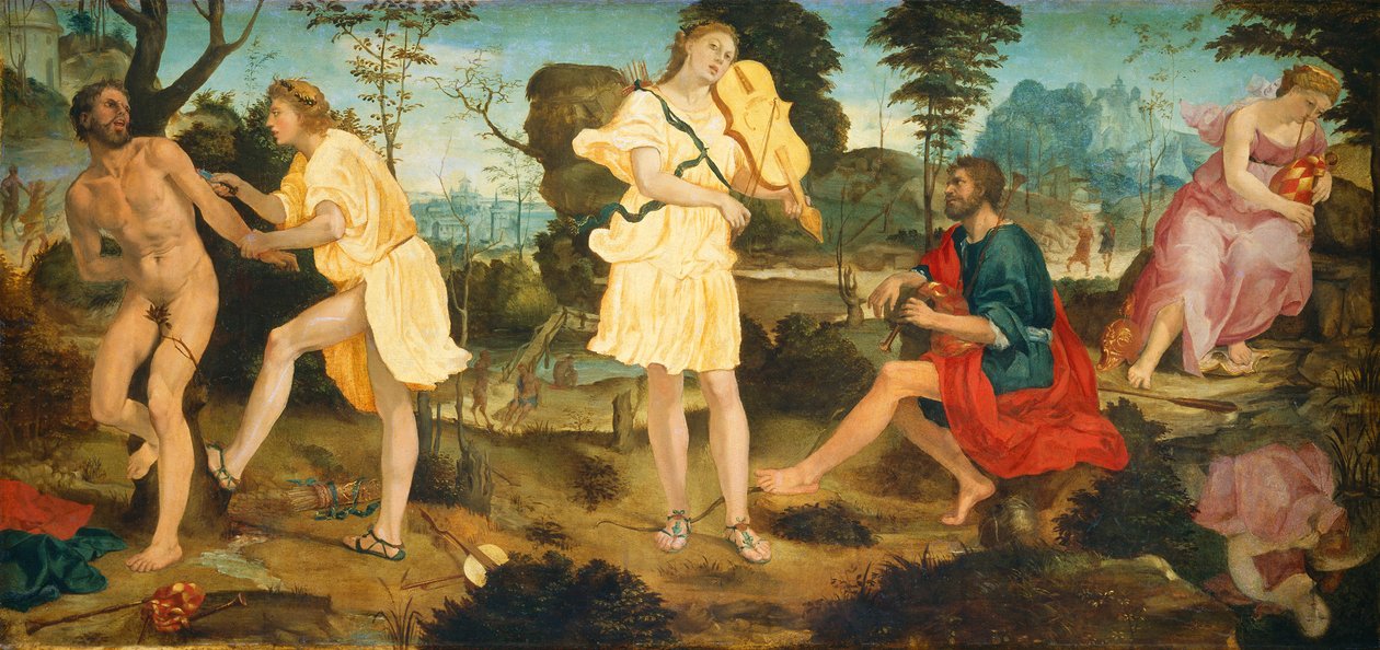 Apollo ve Marsyas, c.1540 by Michelangelo Anselmi