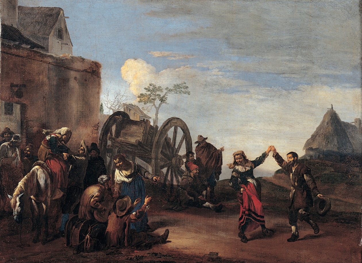 Bambocciata Çocukluğu, 17. yüzyılın ilk üçte biri. by Michelangelo Cerquozzi