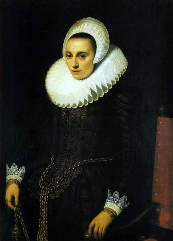 Hollandalı bir soylu kadının portresi by Michiel Jansz van Mierevelt