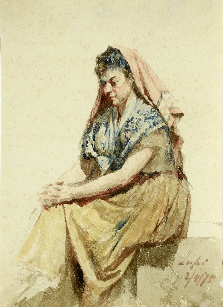 Oturan Kadın by Miguel Angelo Lupi