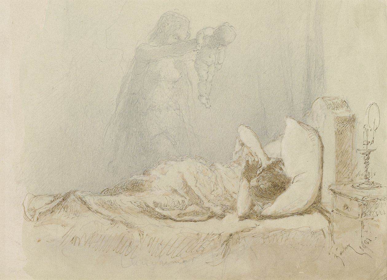 Kâbus; Cauchemar, 1901 by Mihaly von Zichy