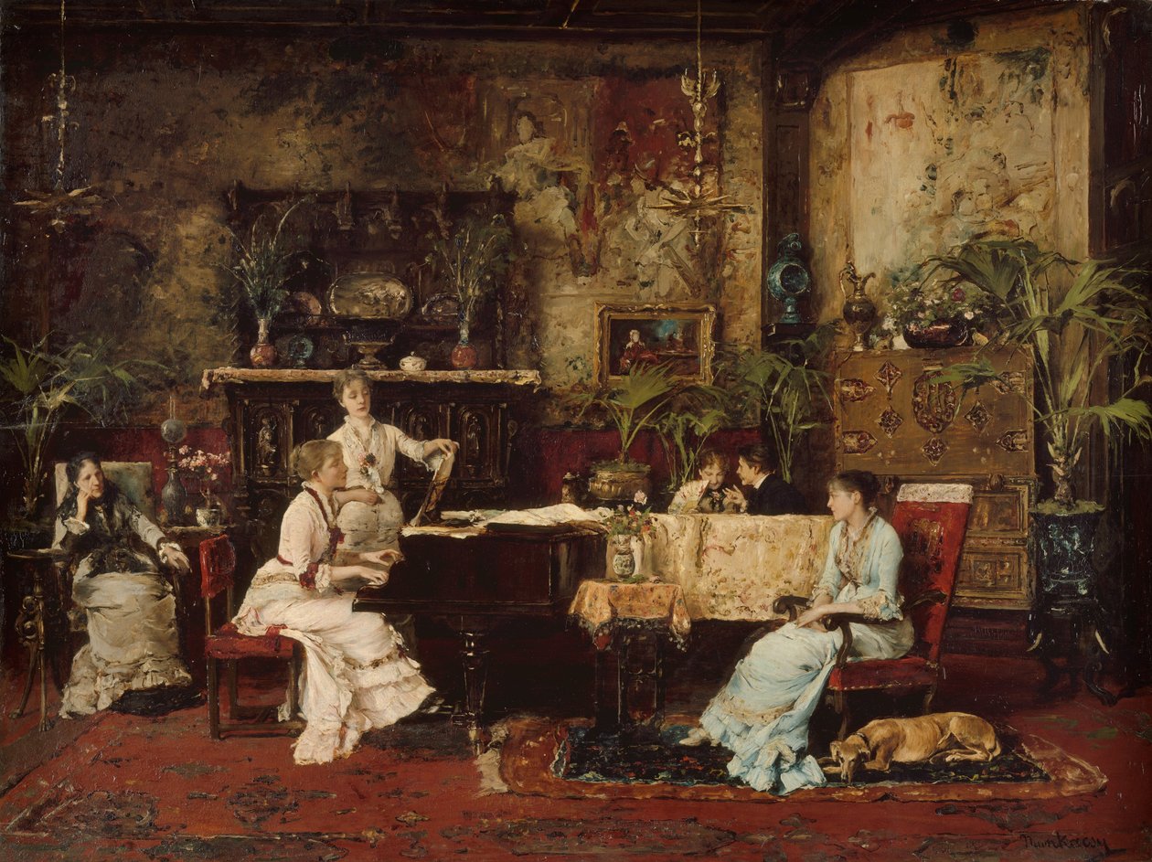 Müzik Odası, 1878. by Mihály Munkácsy