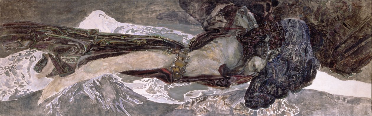 Uçan İblis, 1899 by Mikhail Aleksandrovich Vrubel