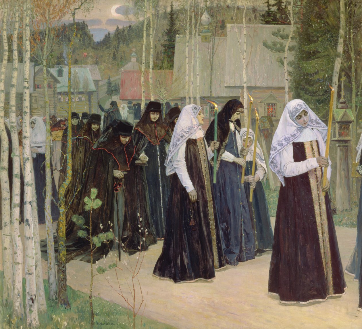 ದಿ ಟೇಕಿಂಗ್ ಆಫ್ ದಿ ವೇಲ್, 1898 ಟರ್ಕ್ by Mikhail Vasilievich Nesterov