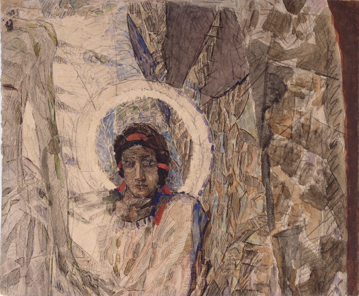 Meleklerin Başı, 1887 by Mikhail Aleksandrovich Vrubel