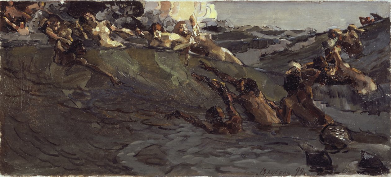 Naiad ve triton çalmak, 1899 by Mikhail Aleksandrovich Vrubel