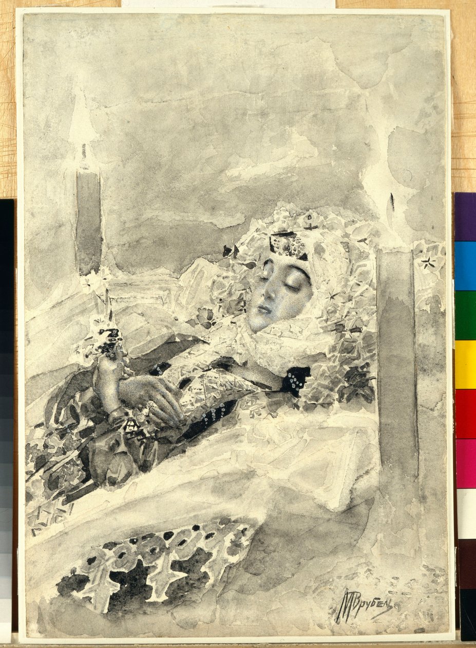 Tamara tabutta by Mikhail Aleksandrovich Vrubel