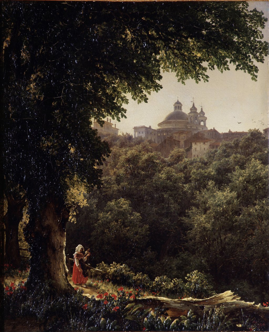 Roma yakınlarındaki Ariccia, 1836 by Mikhail Ivanovich Lebedev