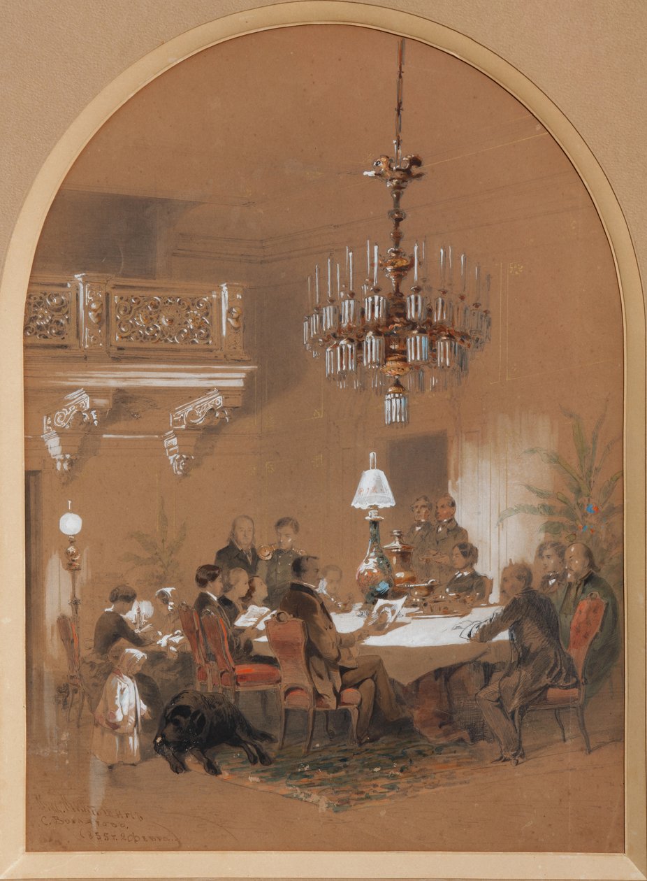 Vallyarlyarsky'nin Vonylarovo'daki Salonu, 1855 by Mikhail Osipovitsch Mikeshin