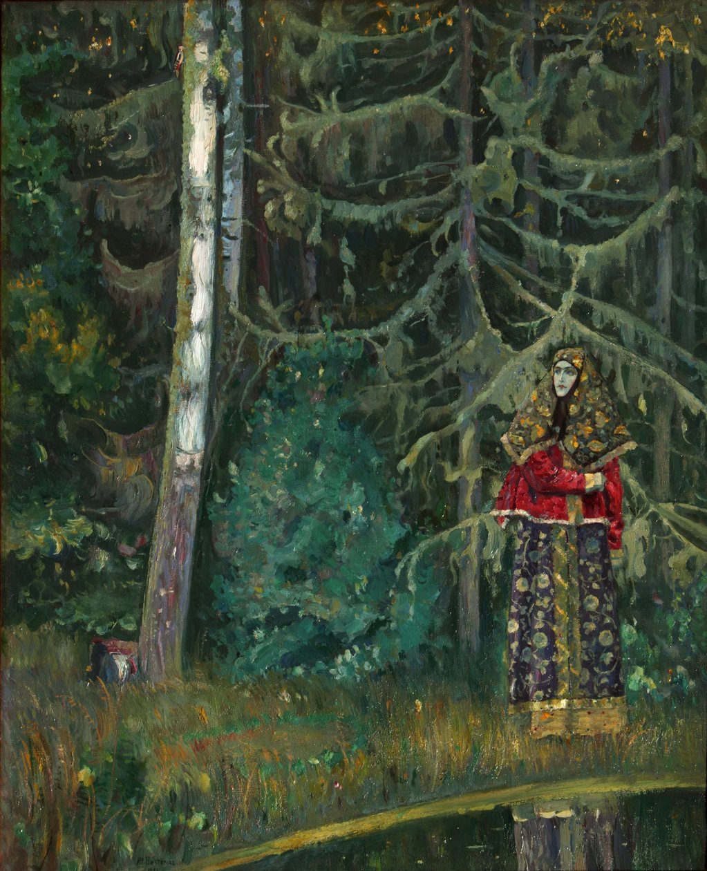 peri masalı, 1921 by Mikhail Vasilievich Nesterov
