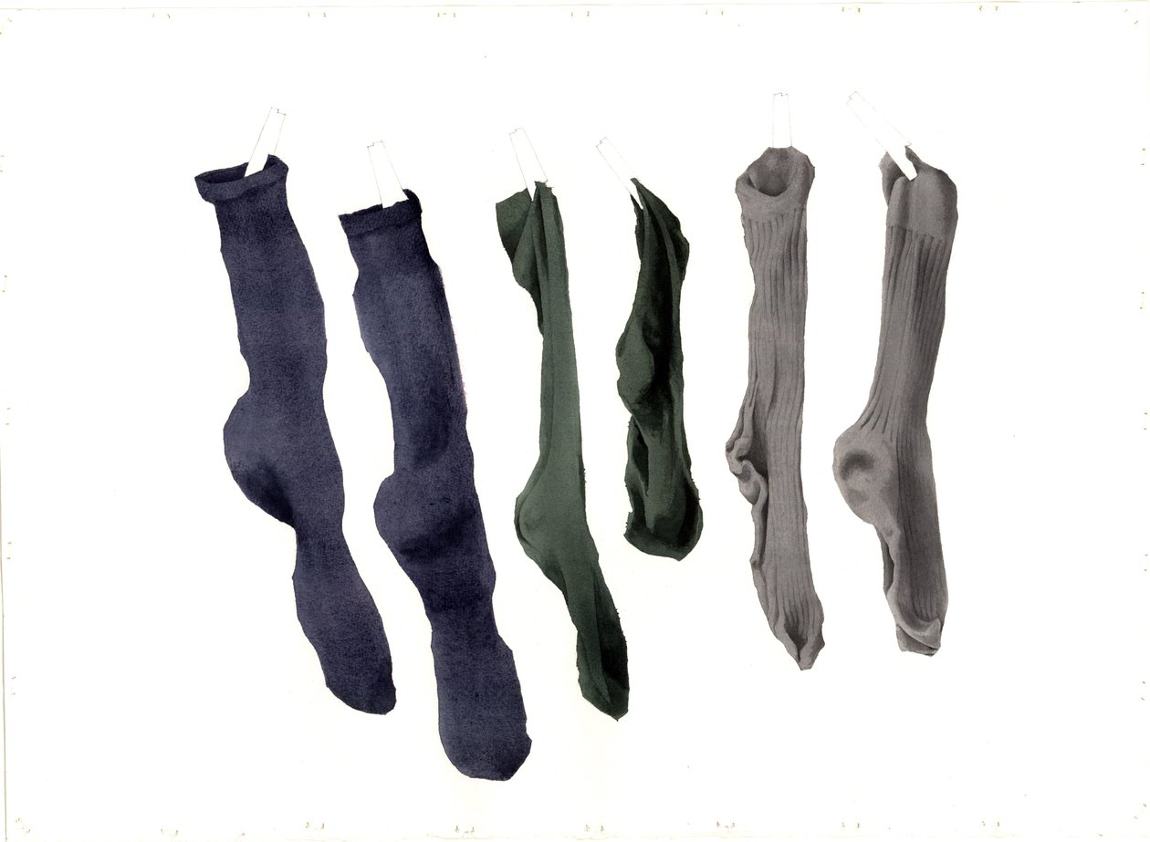 Altı Çorap, 2003 (kağıt üzerinde wc) by Miles Contemporary Artist Thistlethwaite