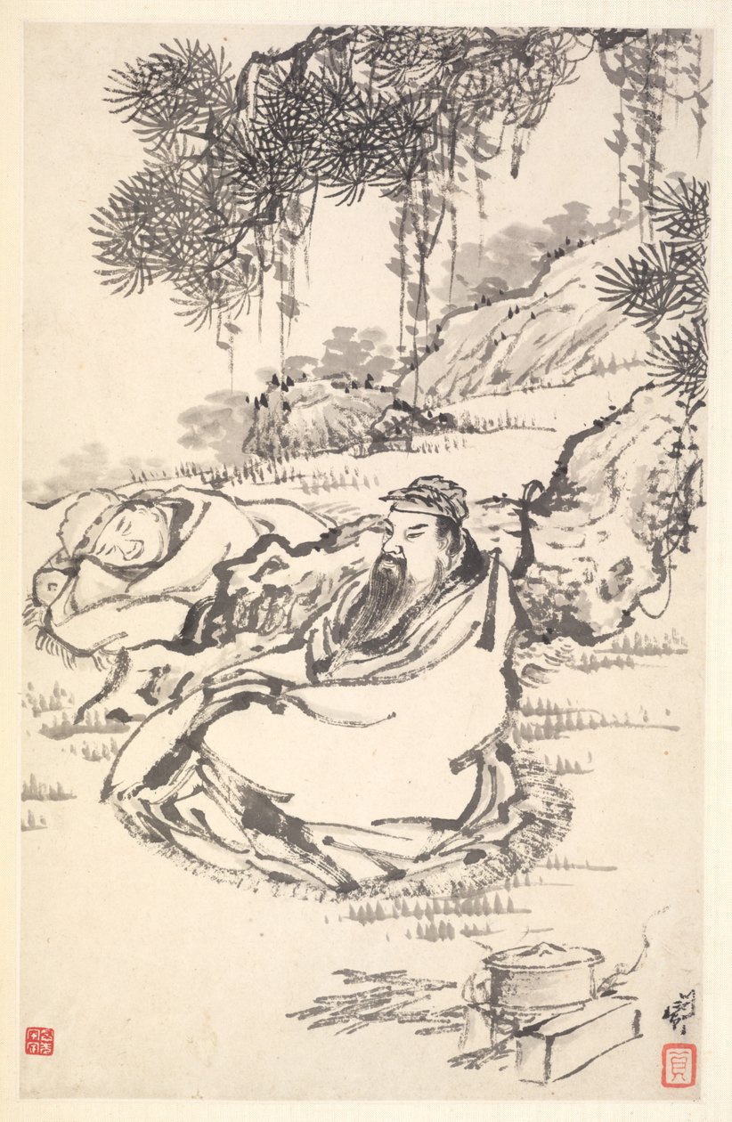 Lu Tong ve Hizmetkar, 1788. by Min Zhen