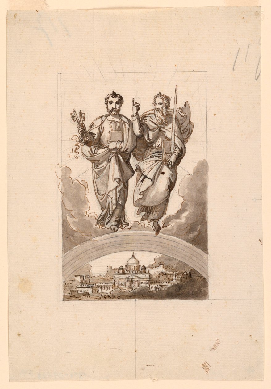 Vatikan üzerinde Aziz Peter ve Paul by Minardi Tommaso