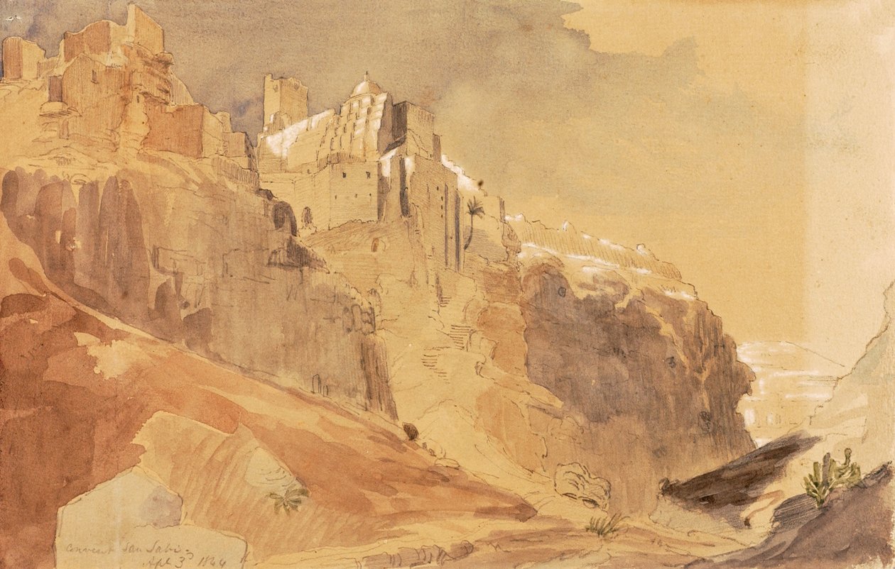 San Sabi Manastırı, 1844. by Miner Kilbourne Kellogg