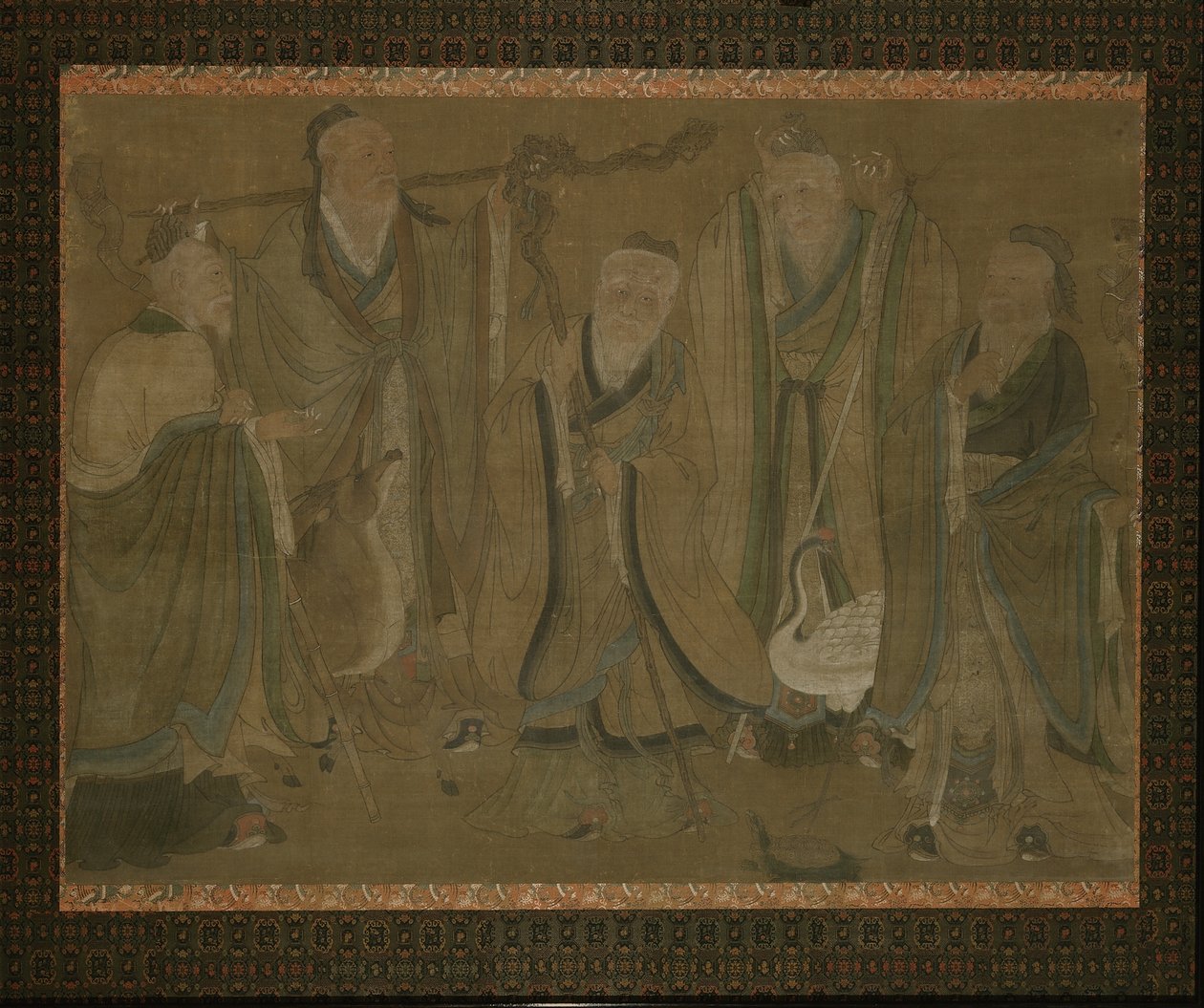 Beş bilge, 15. ve 16. yüzyılın başları by Ming Dynasty Chinese School
