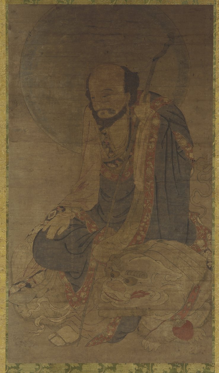 Manjusri ve aslanı by Ming Dynasty Chinese School