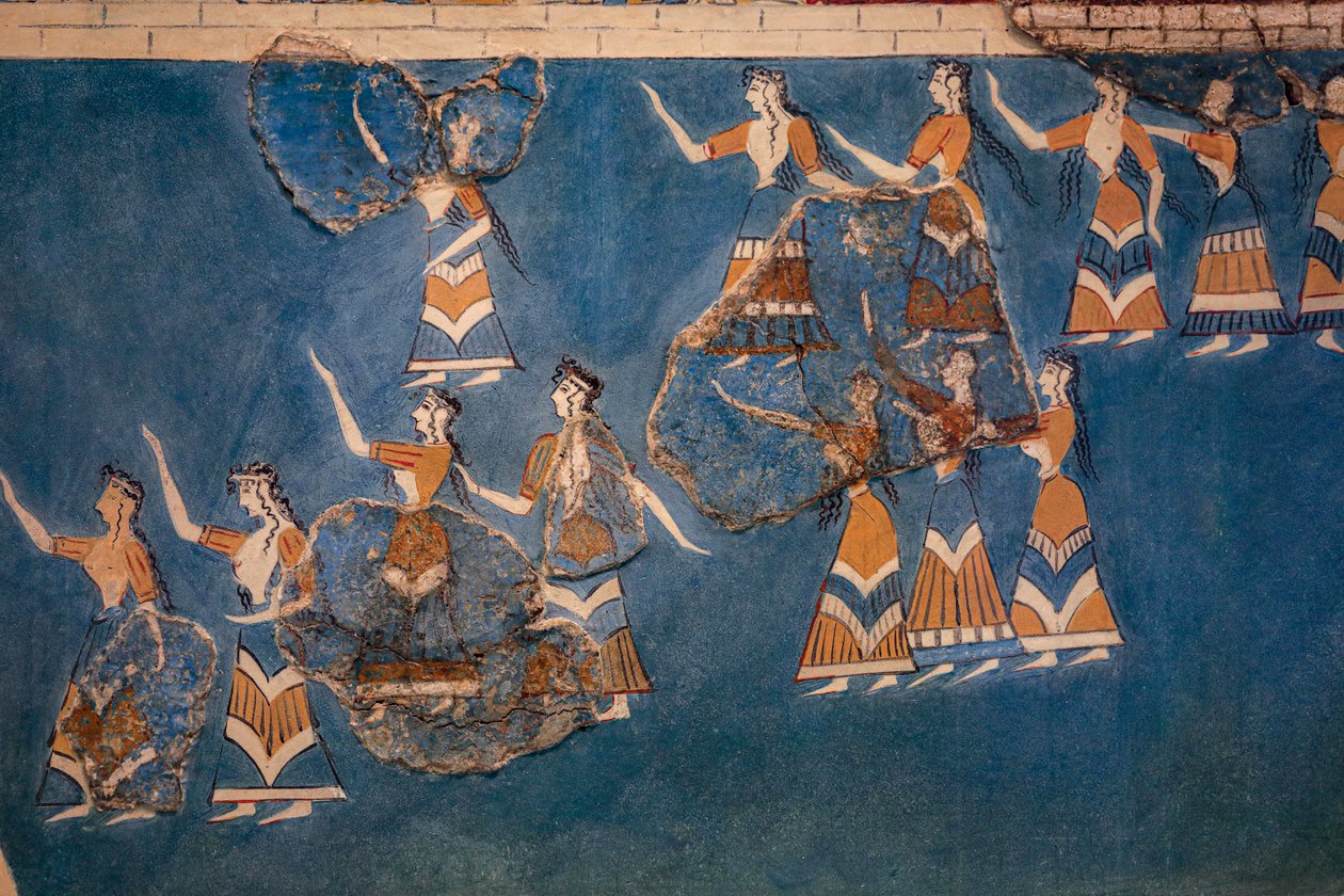 Kutsal Koru ve Dans Fresk by Minoan