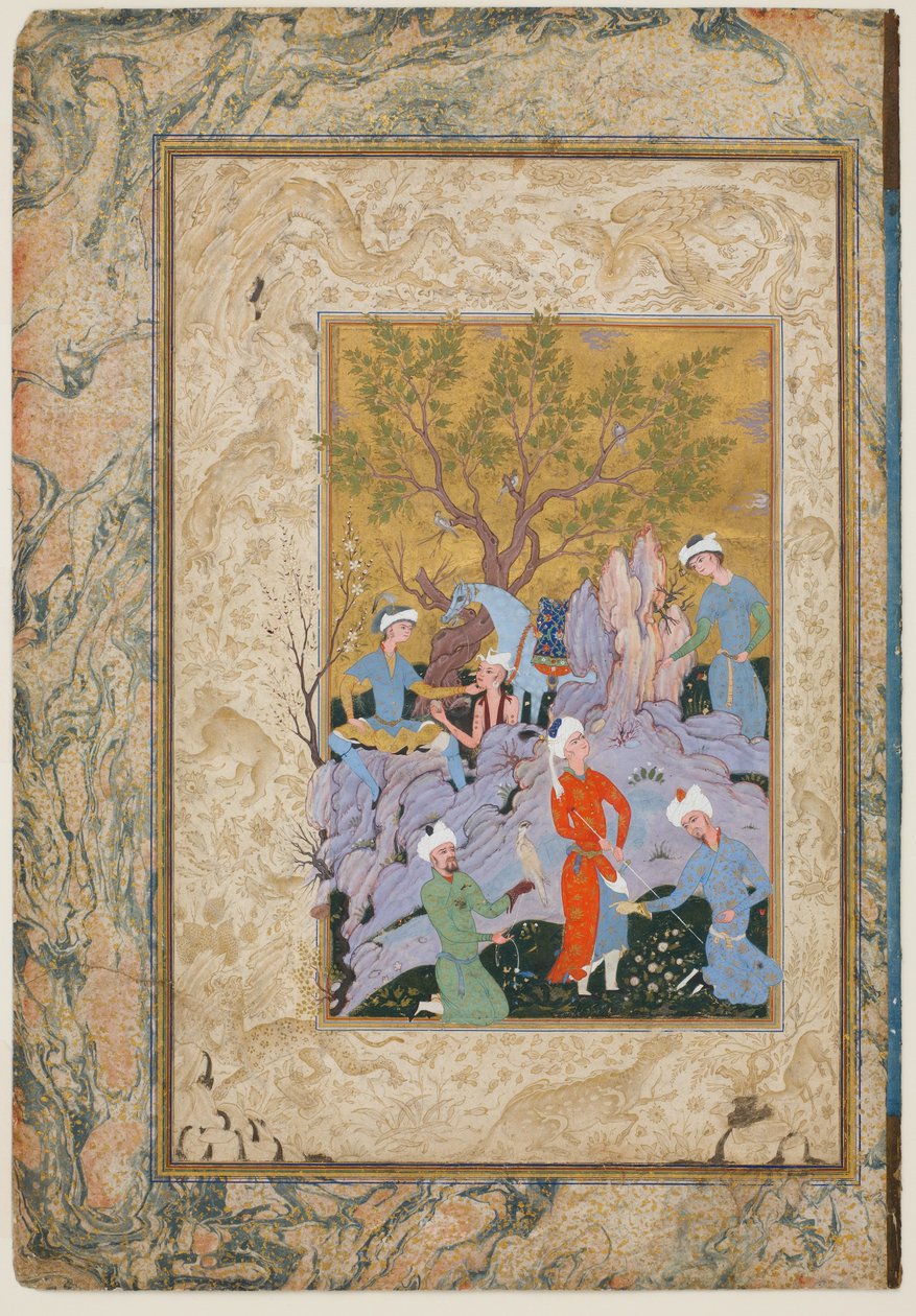 Princely Hawking Partisi, c.1570 by Mirza Ali