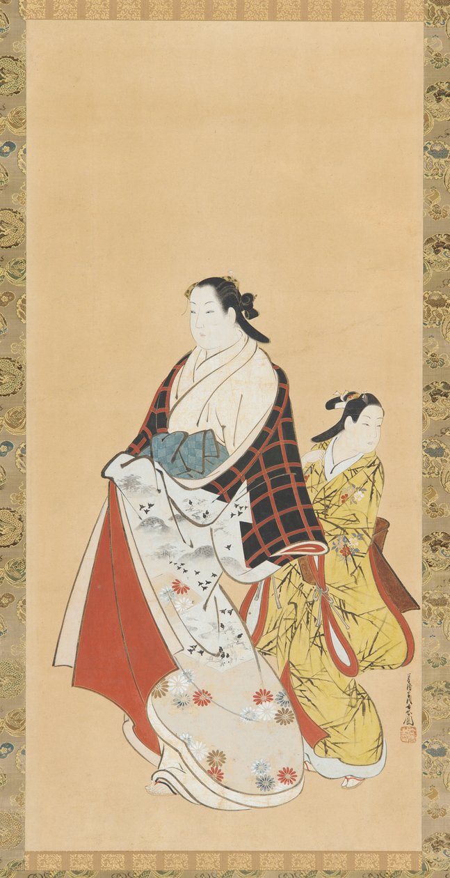 Yujo ve yedeği kamuro, 18. yüzyıl. by Miyagawa Chōshun