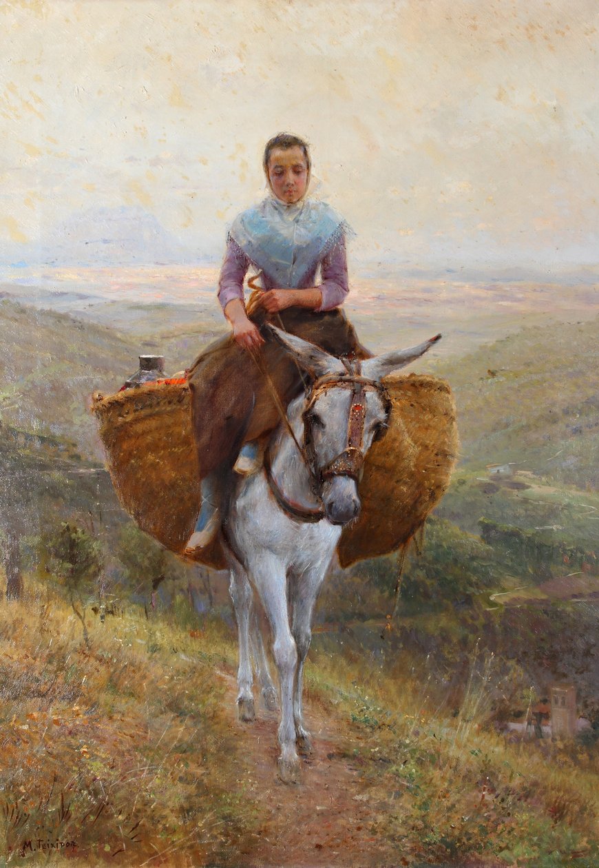 Eşek Binen Kadınlar by Modesto Teixidor y Torres