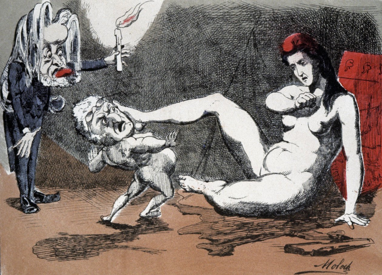 Thiers ve Marianne by Moloch (1849 1909)
