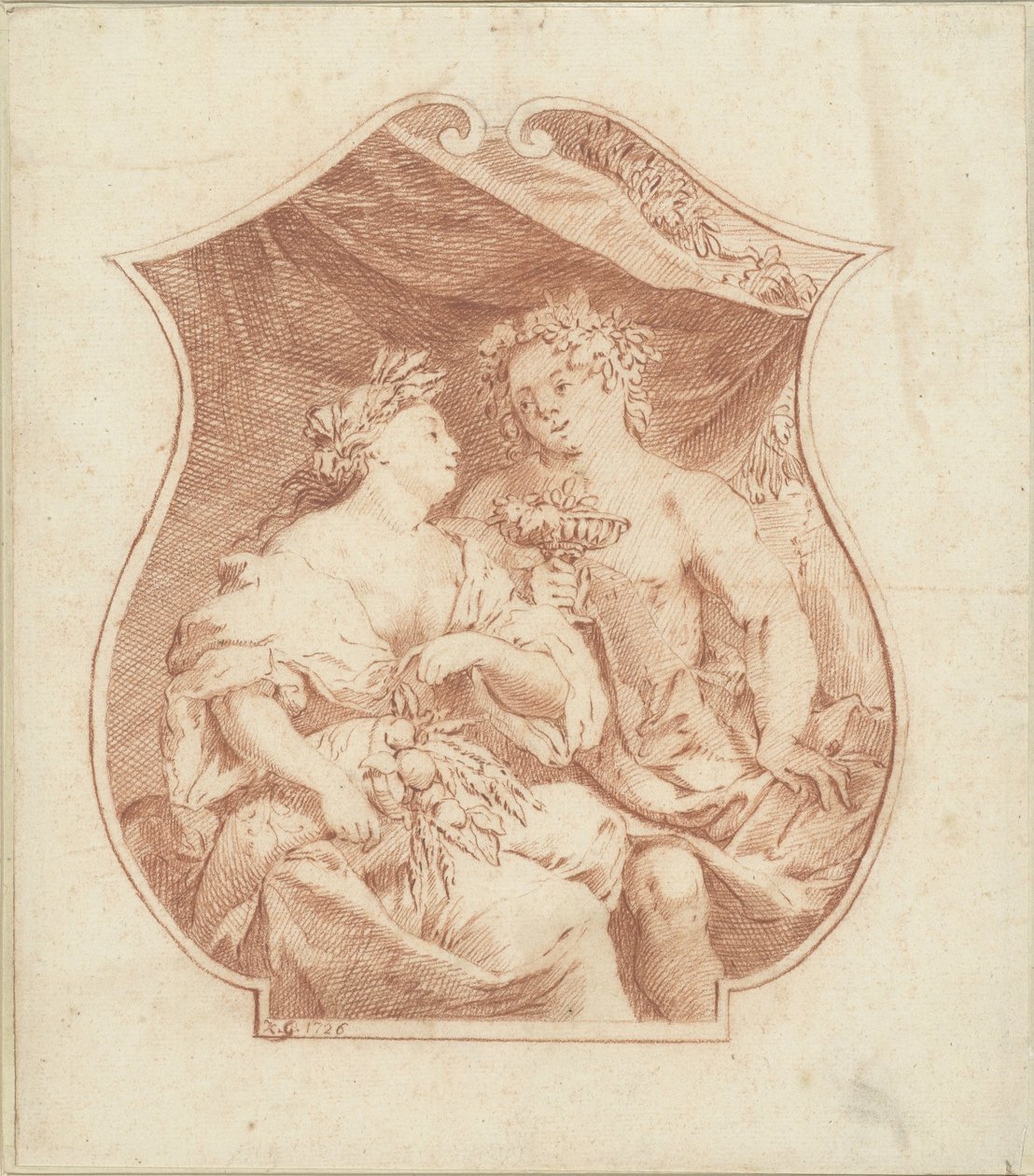 Bacchus ve Ceres by Monogrammist KG