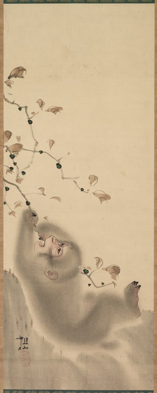 Dalda Asılı Maymun by Mori Sosen