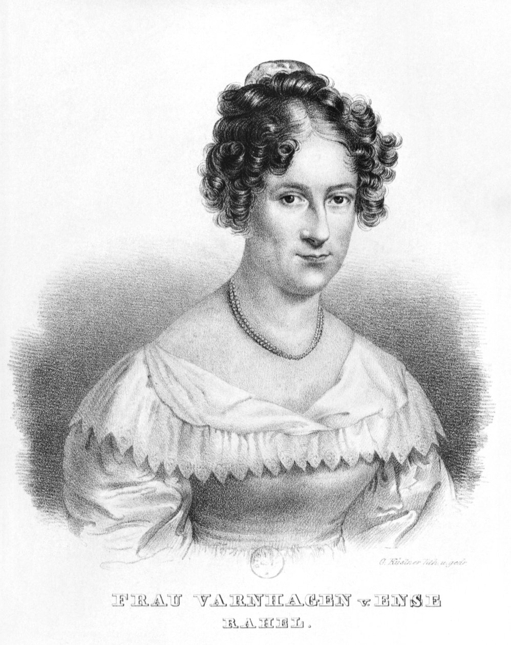 Gottfried Kustner (1800-64) tarafından oyulmuş, Levin doğumlu Rahel Varnhagen von Ense
