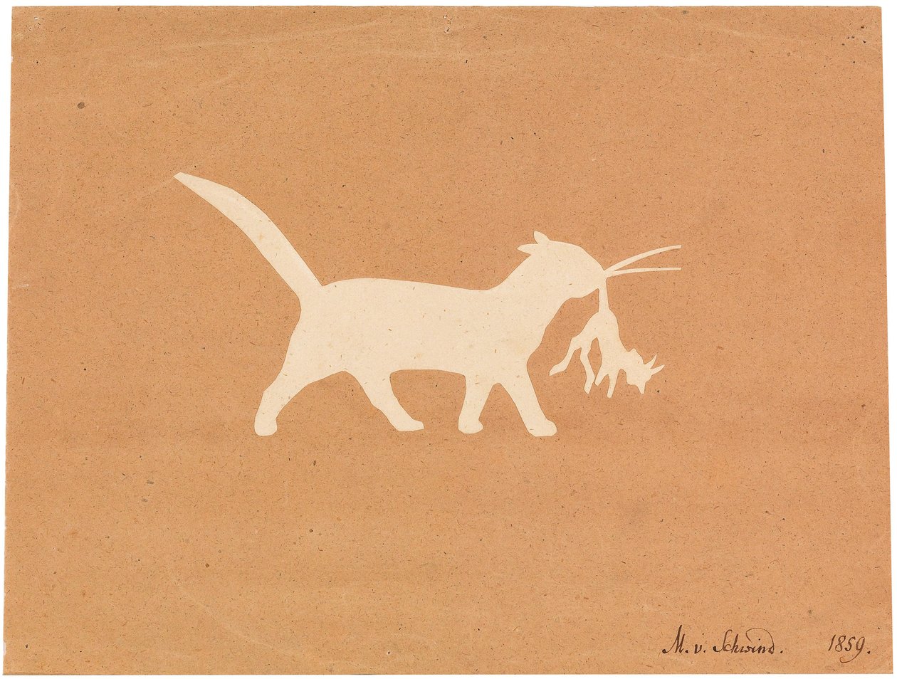 Kedi küçük şeytan, 1859. by Moritz Ludwig von Schwind
