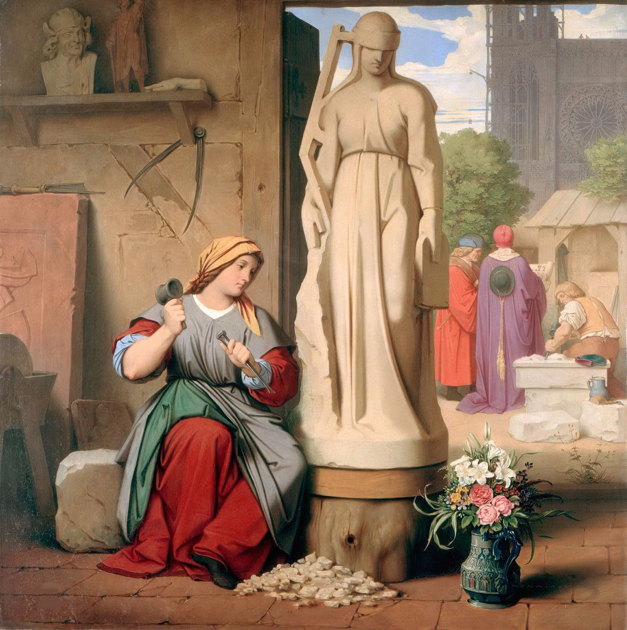 Sabina von Steinbach, 1844. by Moritz Ludwig von Schwind