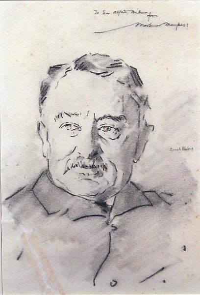 Cecil Rhodes (kağıt üzerinde kömür) by Mortimer Ludington Menpes